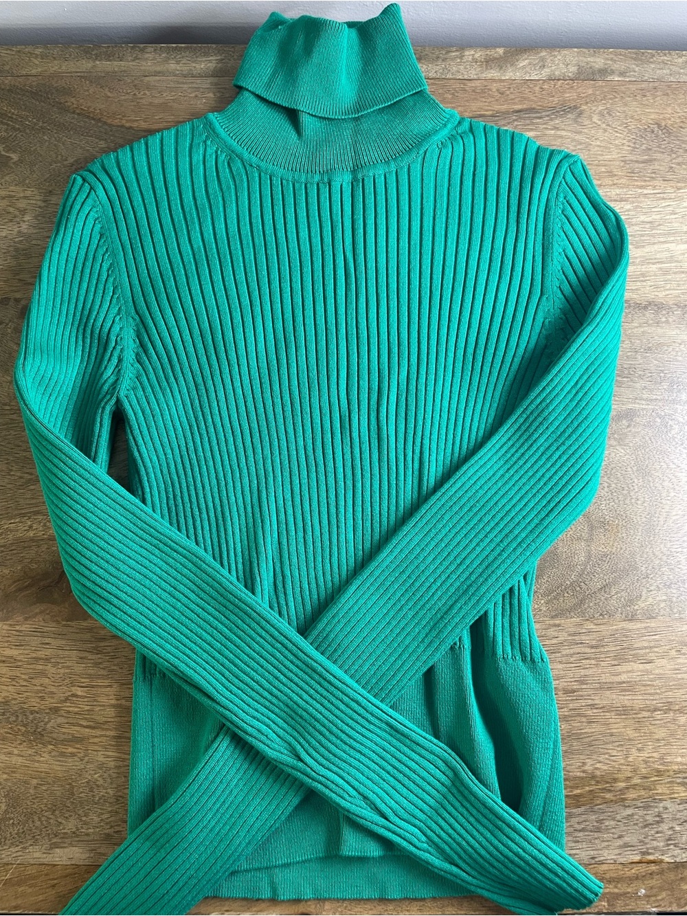 Zara Ribbed Turtleneck in green